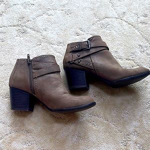 Brown Heeled Booties